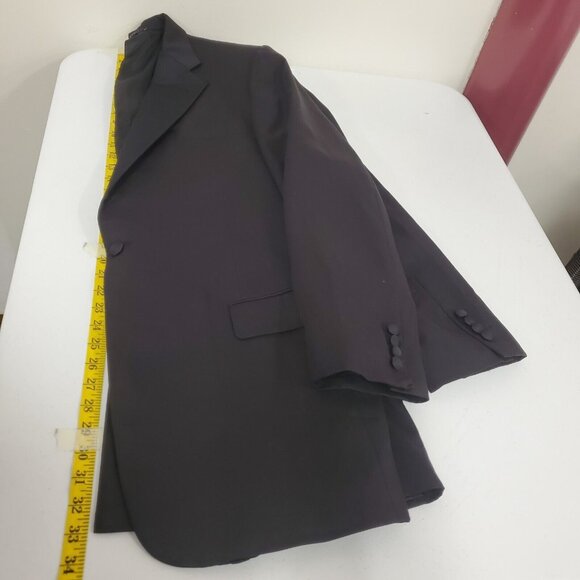 Hickey Freeman Mens Wool Blazer Size 42L Black Office Career Business Formal - Picture 6 of 9